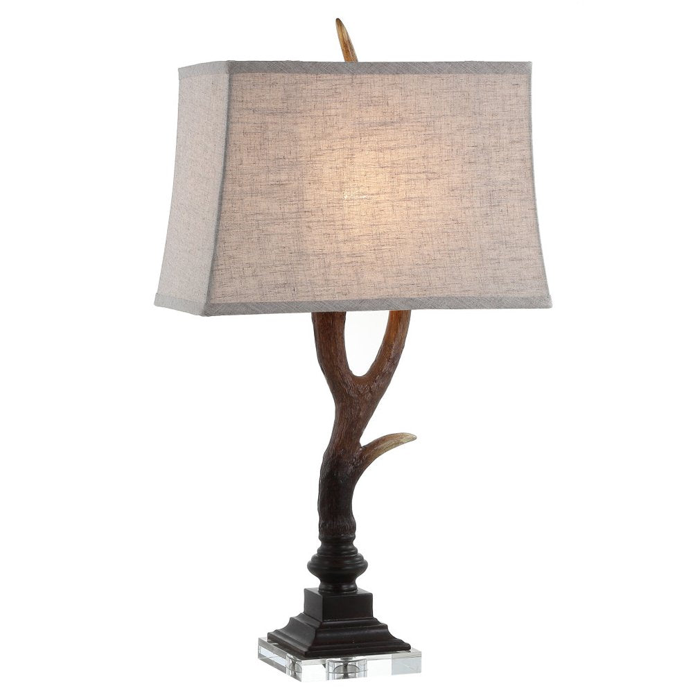 30" Brown And Clear Novelty Table Lamp With Shade