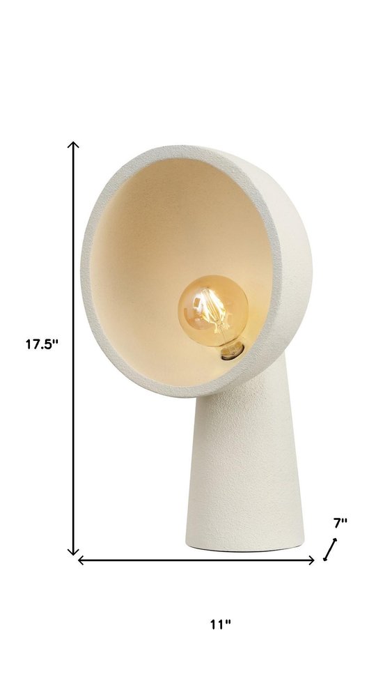 18" Clear Geometric Table Lamp With Globe Shade