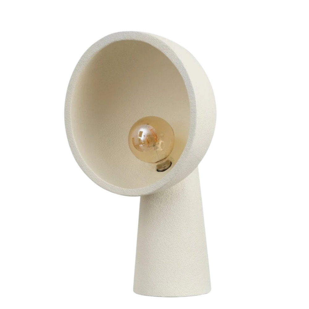 18" Clear Geometric Table Lamp With Globe Shade