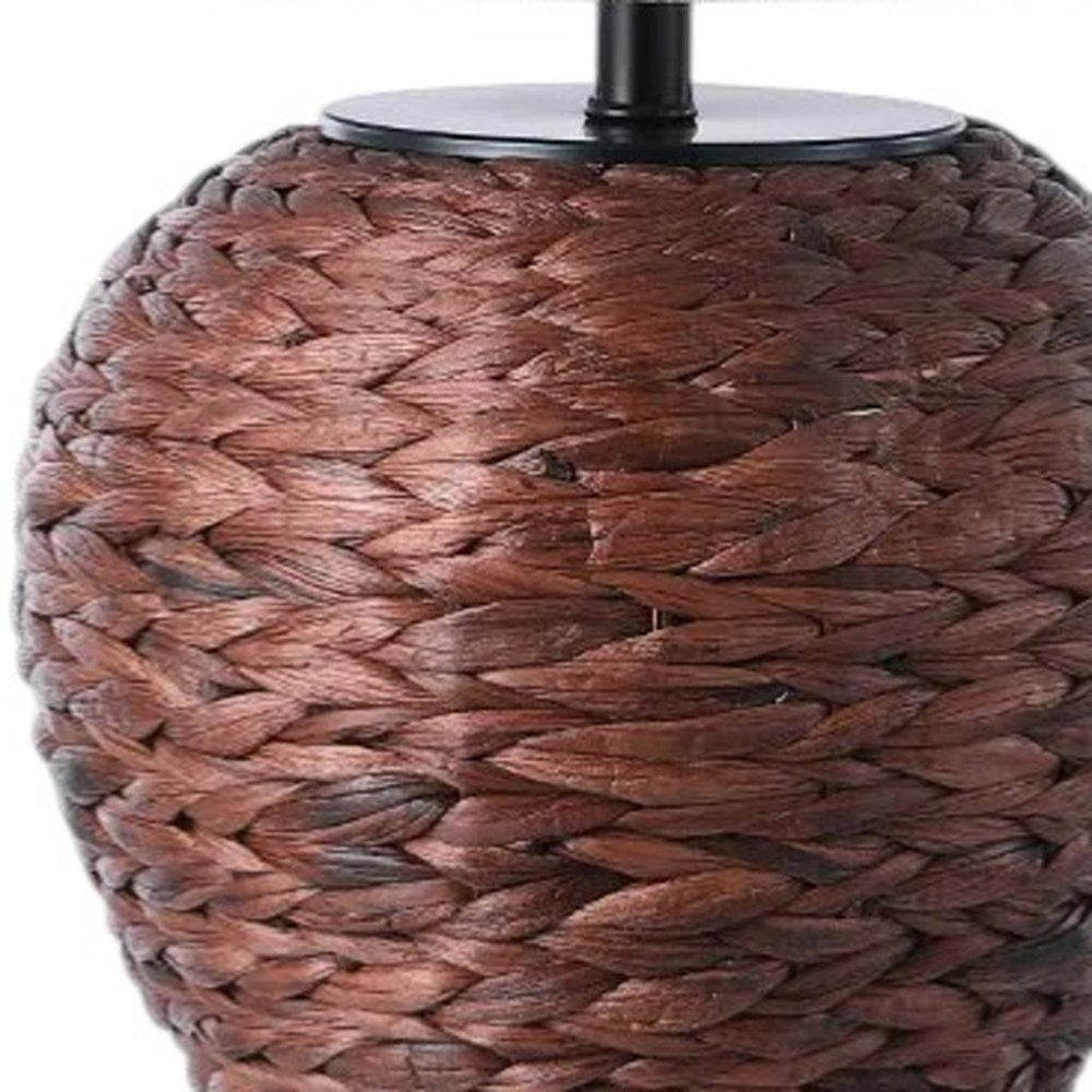 25" Clear Urn Table Lamp With Globe Shade
