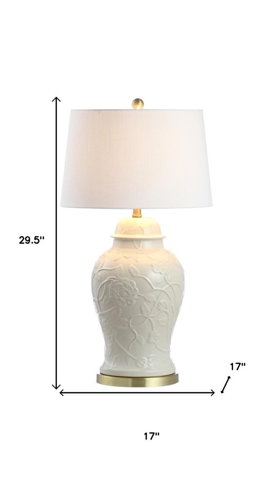 30" Gold Novelty Table Lamp With Empire Shade