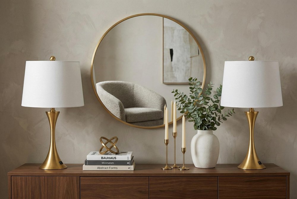 Set of Two 23" Clear Novelty Table Lamps With Empire Shades