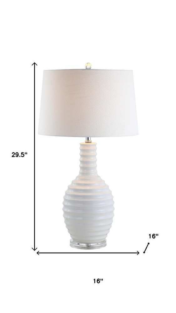 30" Clear Novelty Table Lamp With Globe Shade
