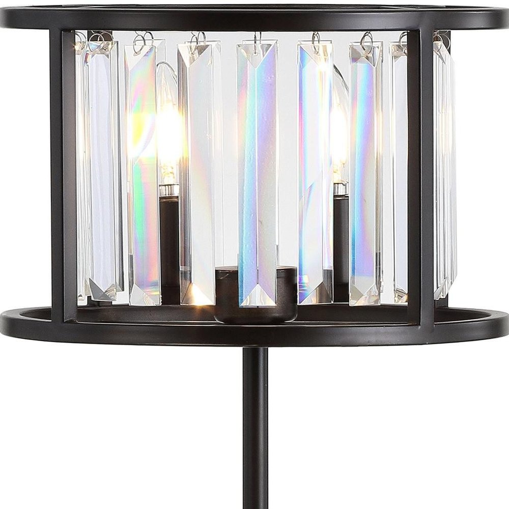 22" Antiqued Bronze Novelty Table Lamp With Globe Shade