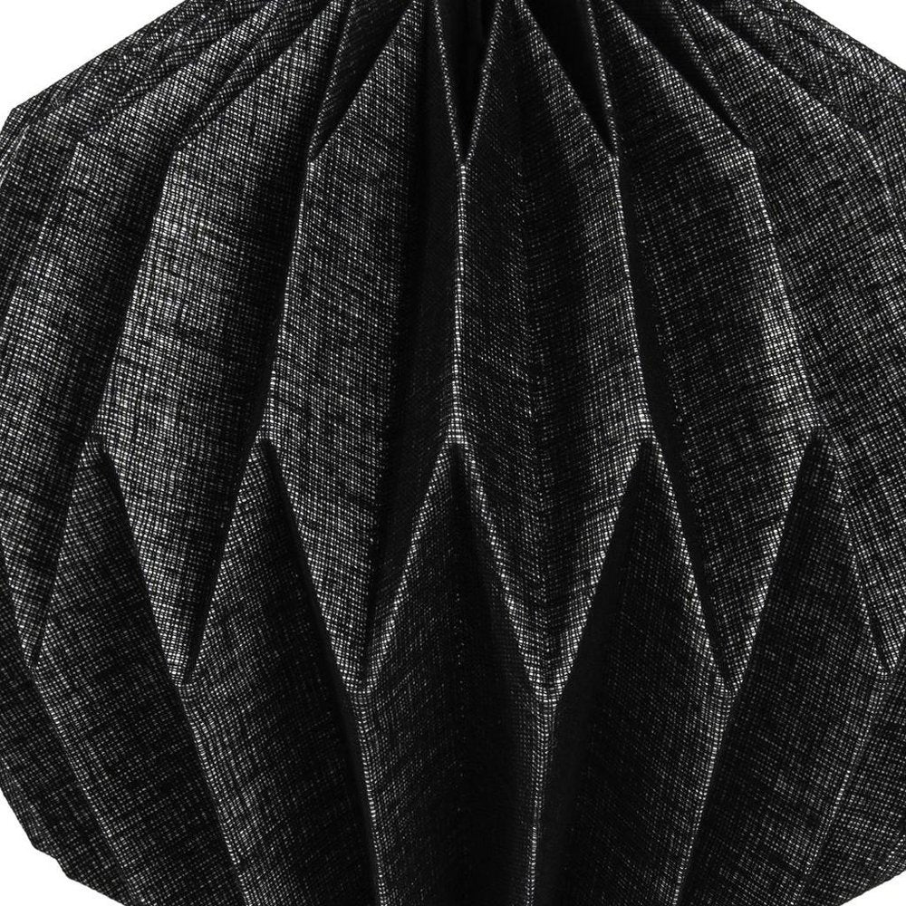 11" Black Geometric Table Lamp With Globe Shade