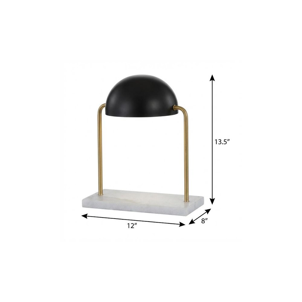14" White Novelty Table Lamp With Novelty Shade