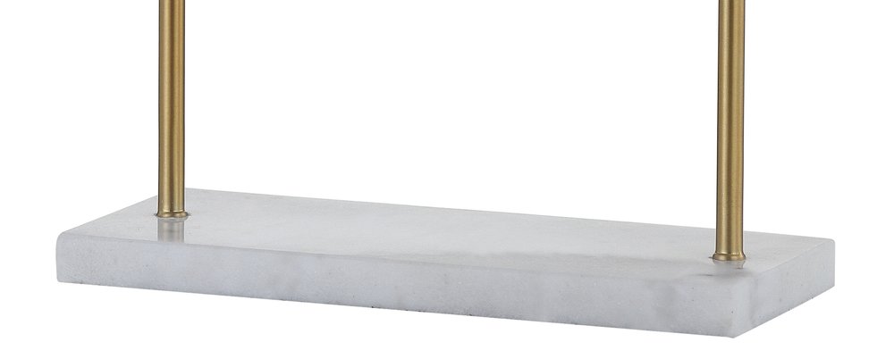 14" White Novelty Table Lamp With Novelty Shade