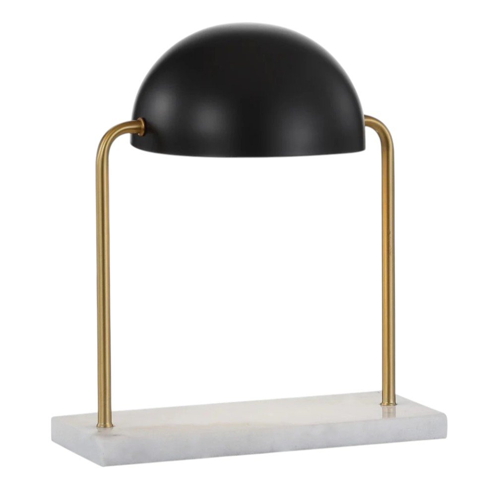 14" White Novelty Table Lamp With Novelty Shade
