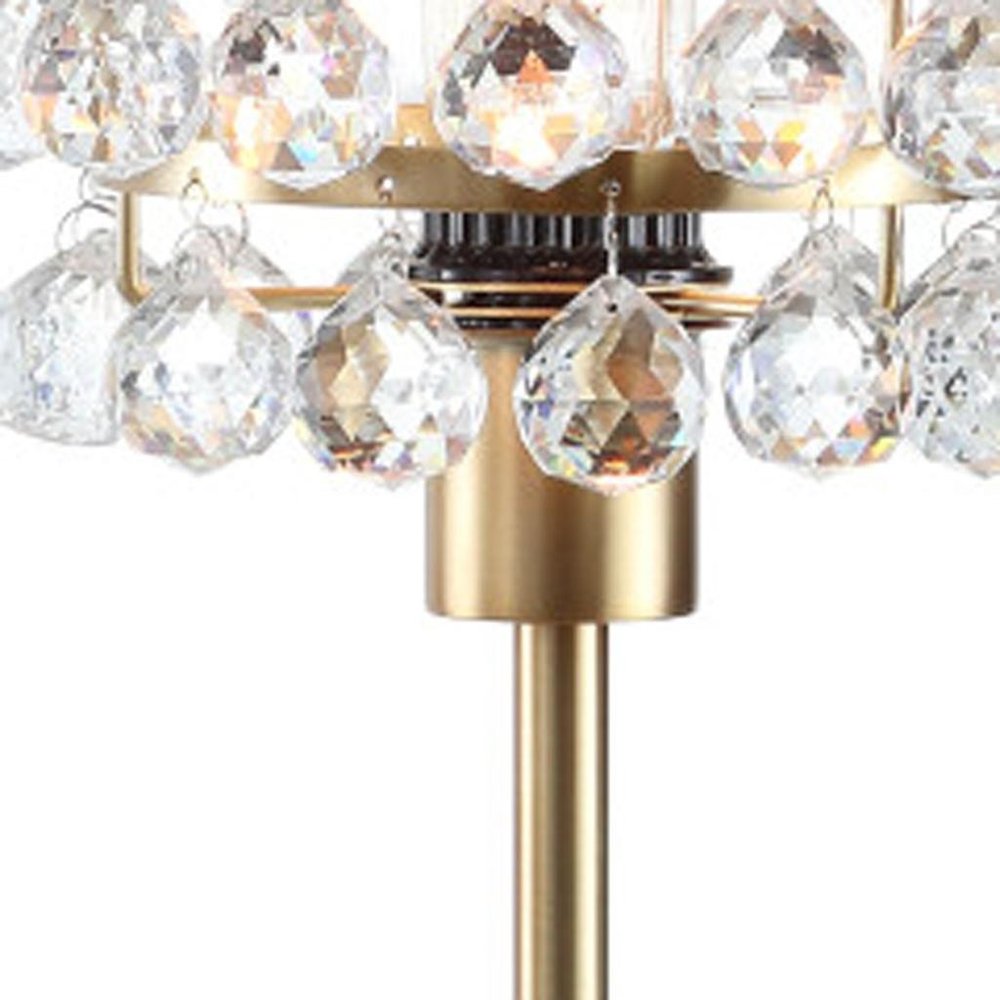 25" Gold Novelty Table Lamp With Drum