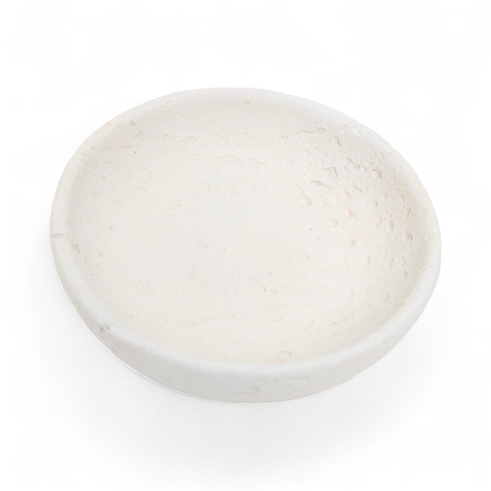 2" Beige Cement Hand Painted Decorative Bowl