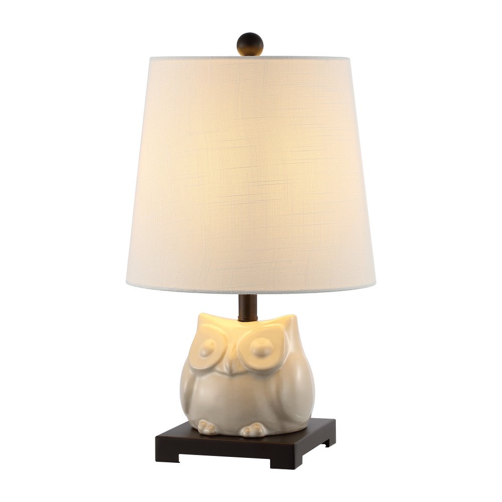 16" Antiqued Bronze Novelty Bedside Lamp With Empire Shade