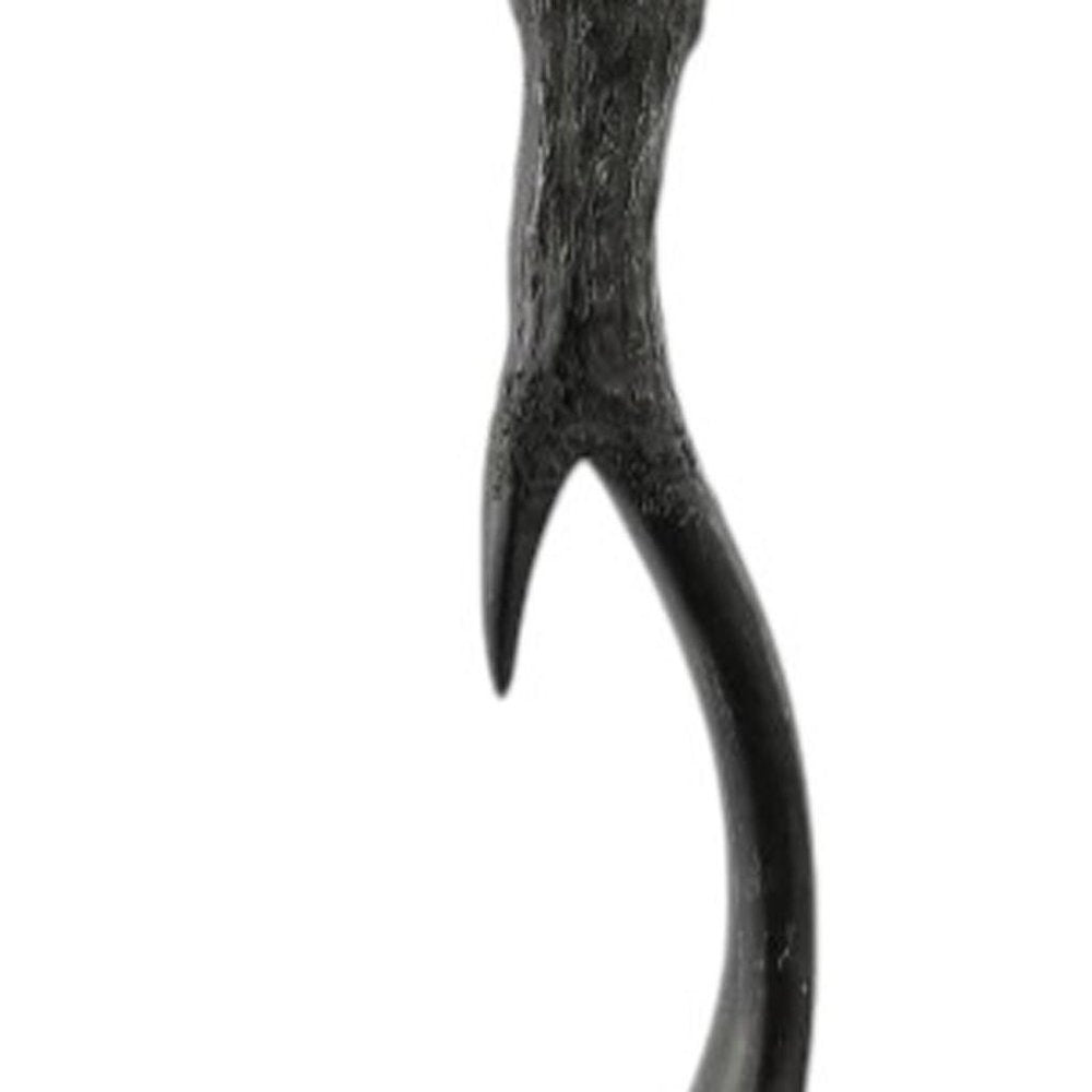 28" Black Antlers Table Lamp With Bell Shade