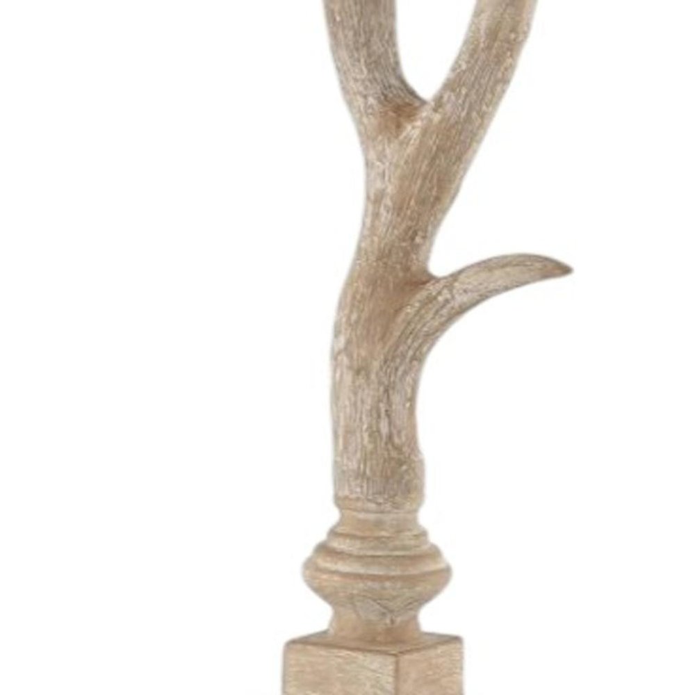 30" Clear Antlers Table Lamp With Shade