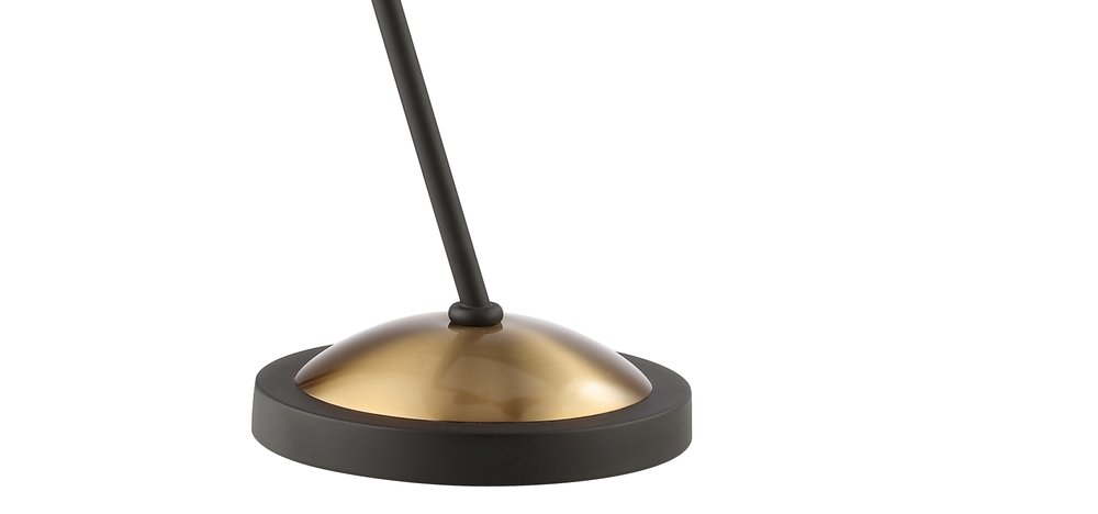 22" Black Table Lamp With Bell Shade