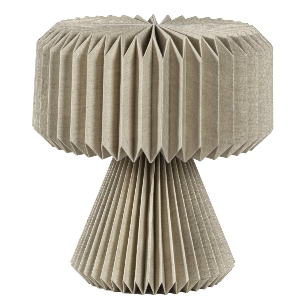 13" Natural Geometric Bedside Lamp With Cylinder Shade