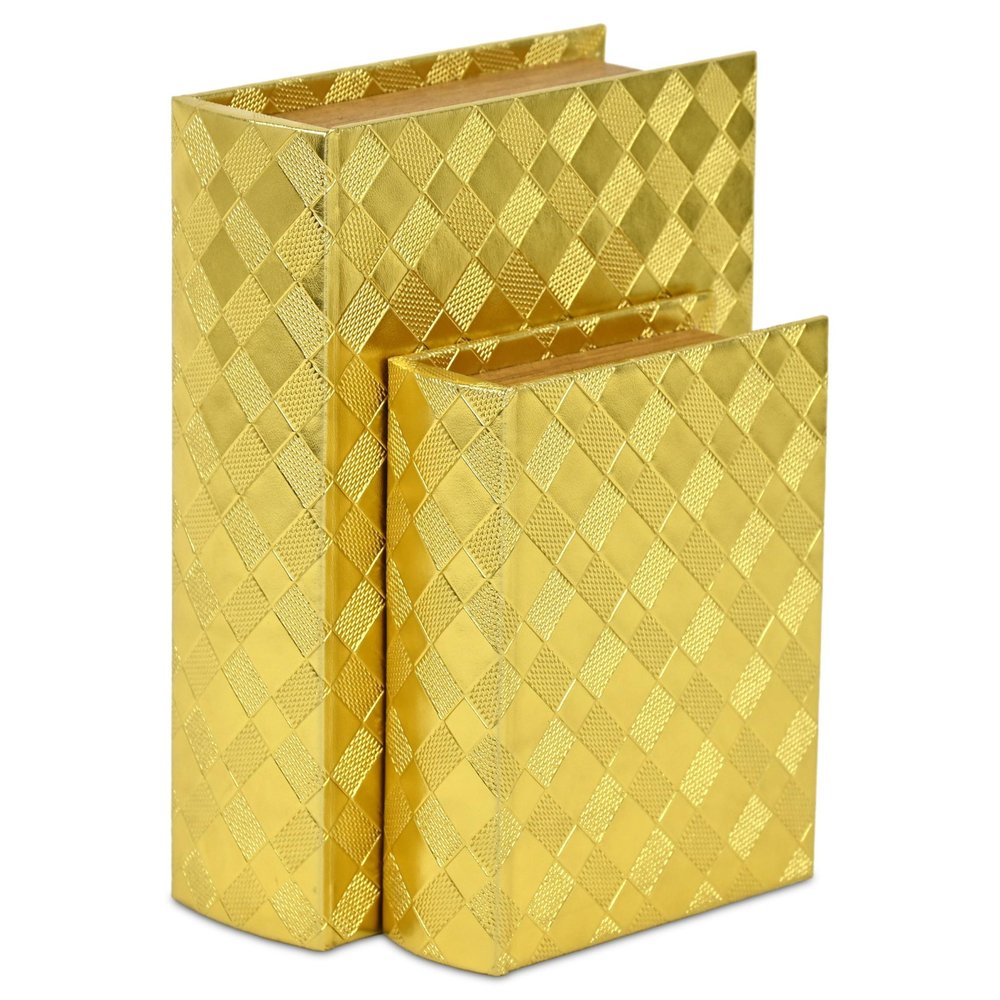 11" Gold Hand Painted Decorative Book