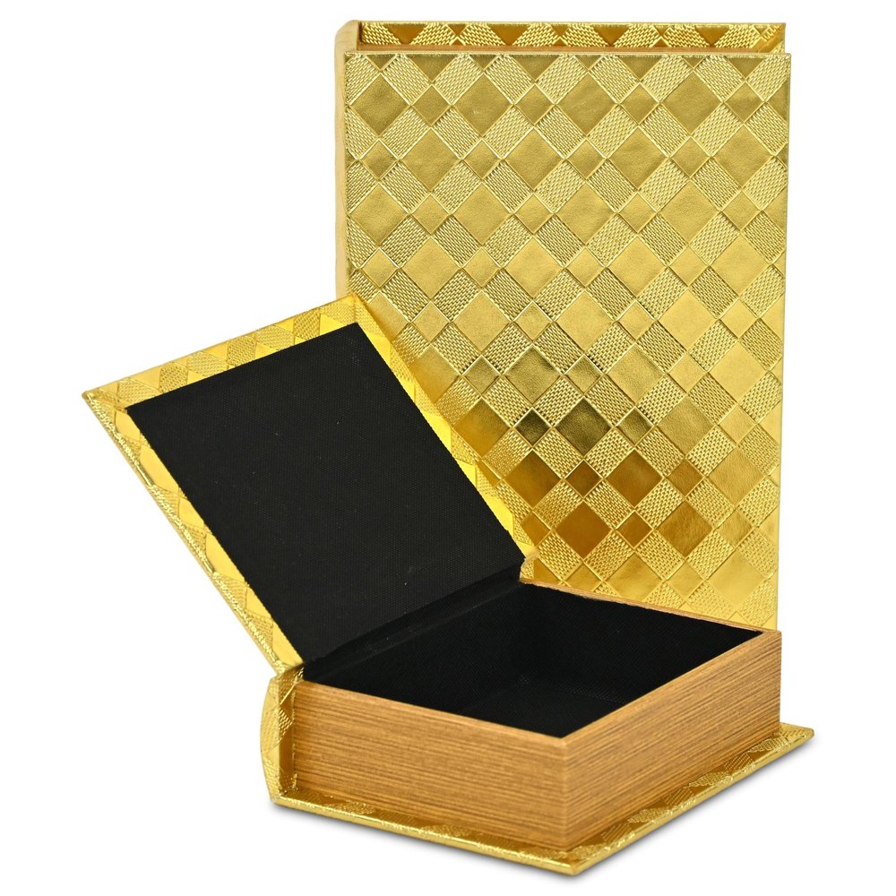 11" Gold Hand Painted Decorative Book