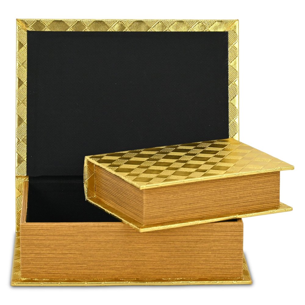 11" Gold Hand Painted Decorative Book