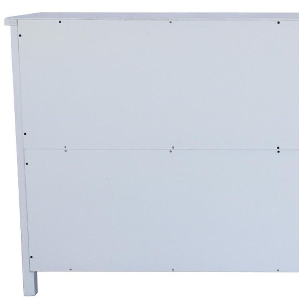 60" White Wood Sideboard With Four Doors