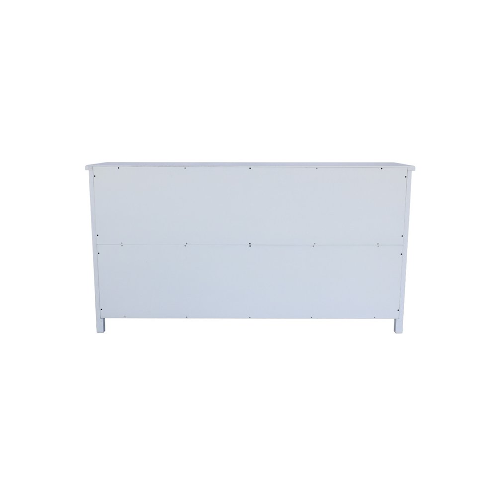 60" White Wood Sideboard With Four Doors