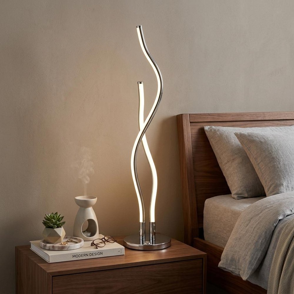26" Silver Novelty Table Lamp