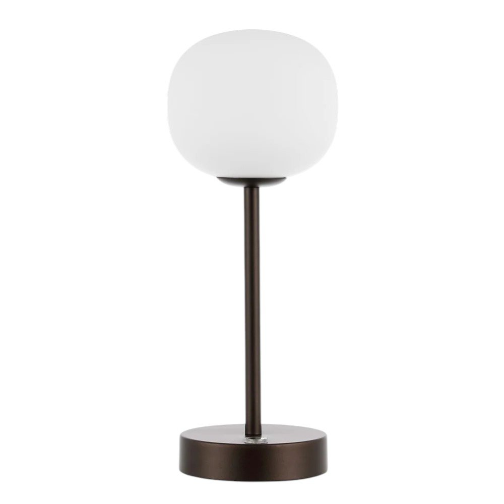 12" Antiqued Bronze Novelty USB Table Lamp With Globe Shade