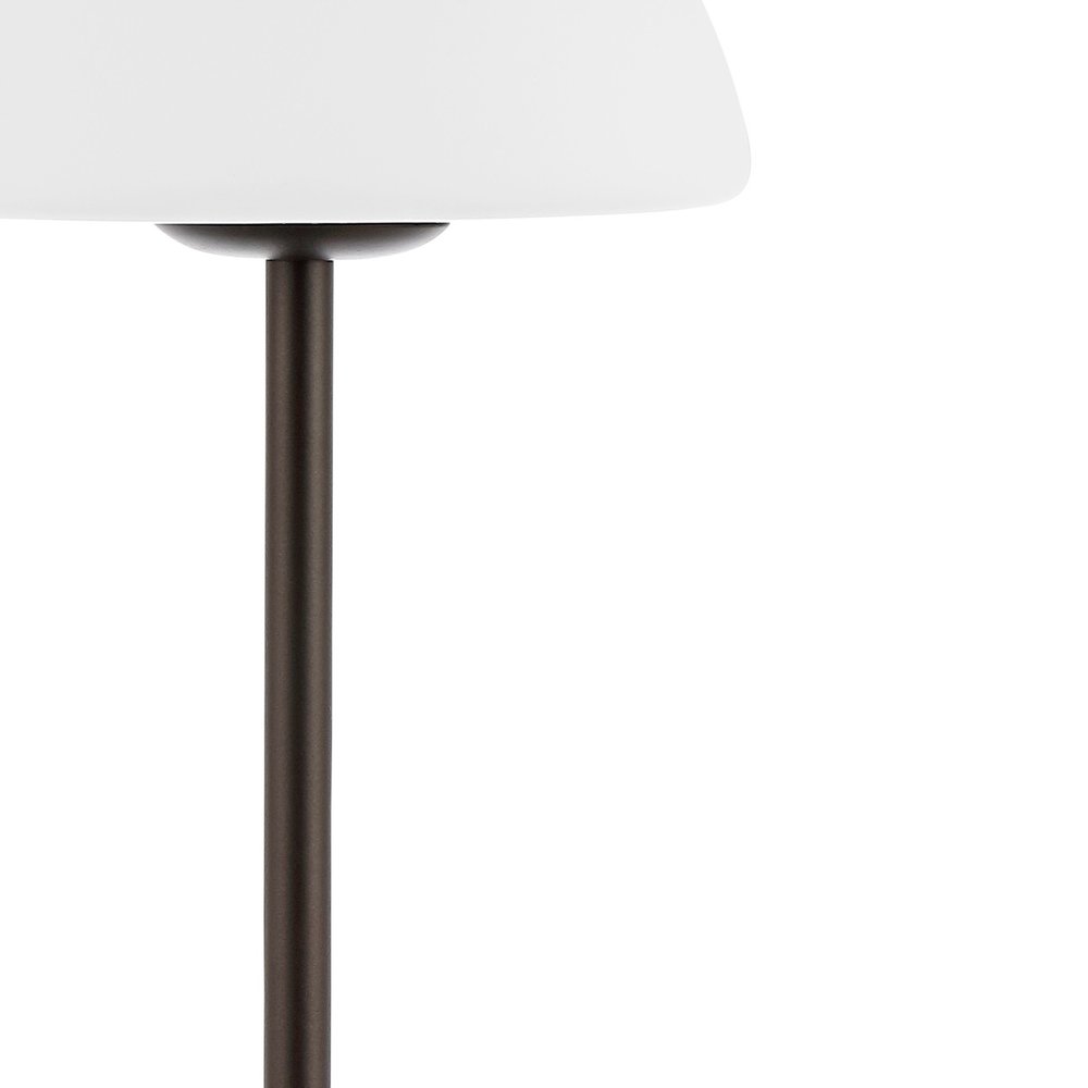 13" Antiqued Bronze USB Table Lamp With Dome Shade