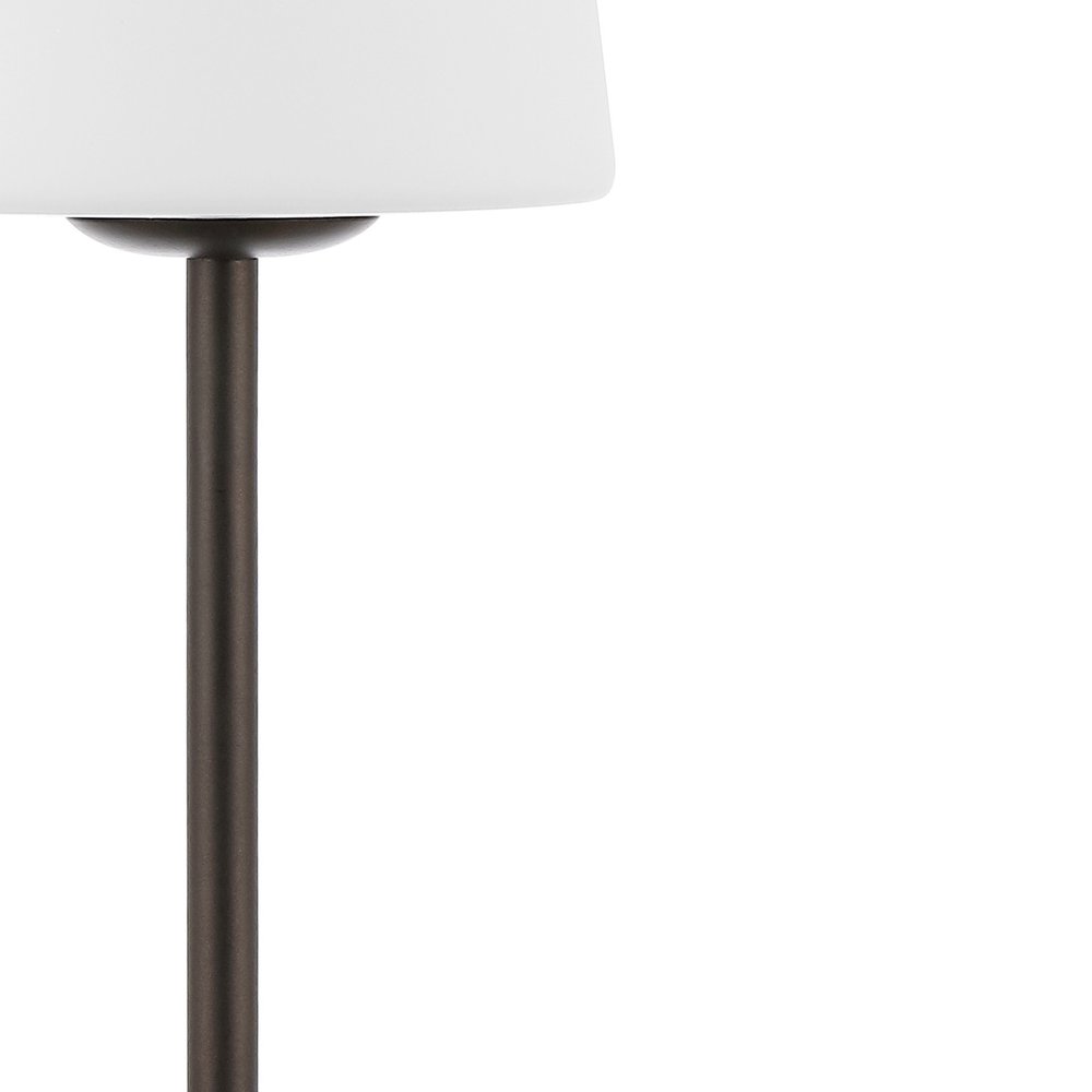 13" Antiqued Bronze USB Table Lamp With Empire Shade