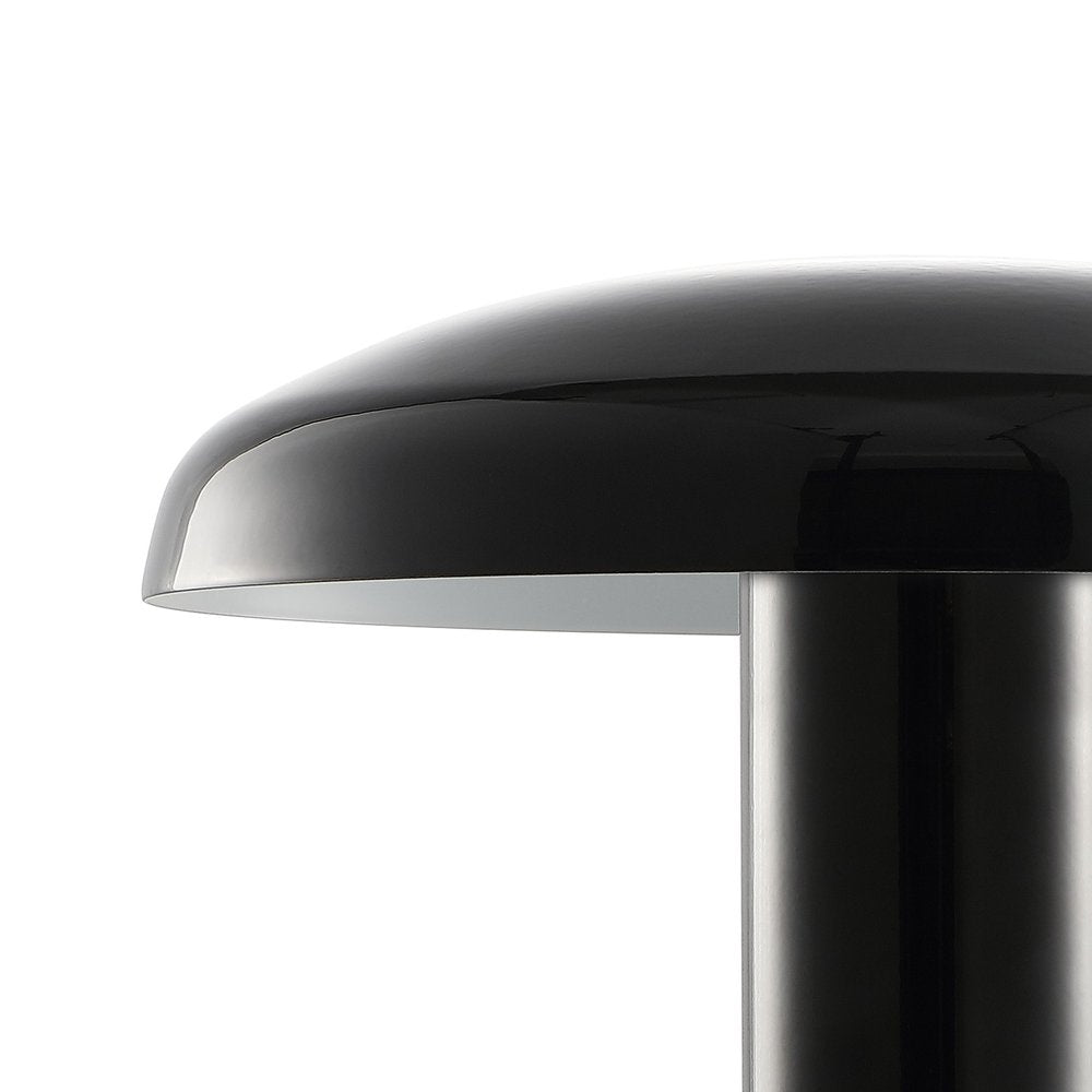 11" Black Novelty USB Table Lamp With Globe Shade