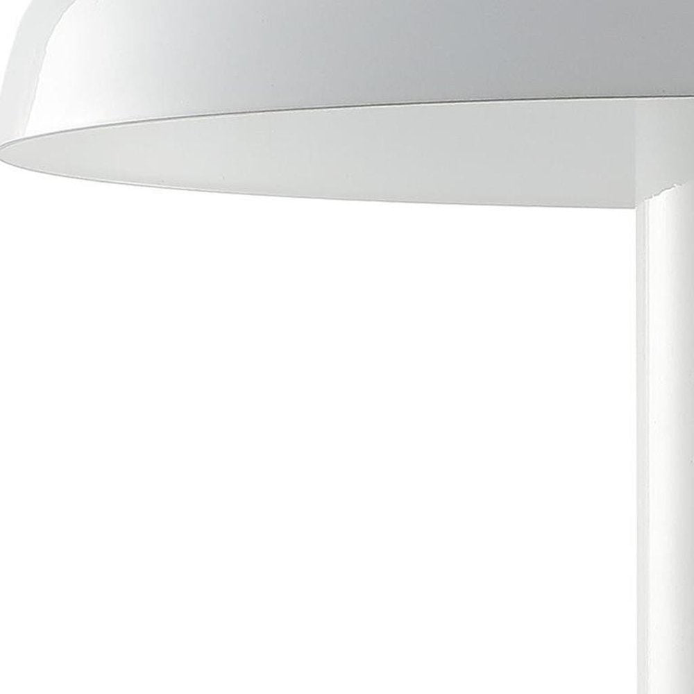 11" White Novelty USB Table Lamp With Globe Shade