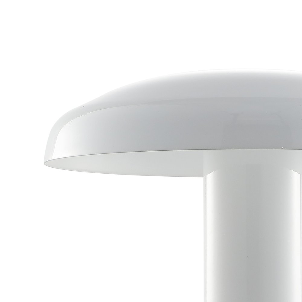 11" White Novelty USB Table Lamp With Globe Shade