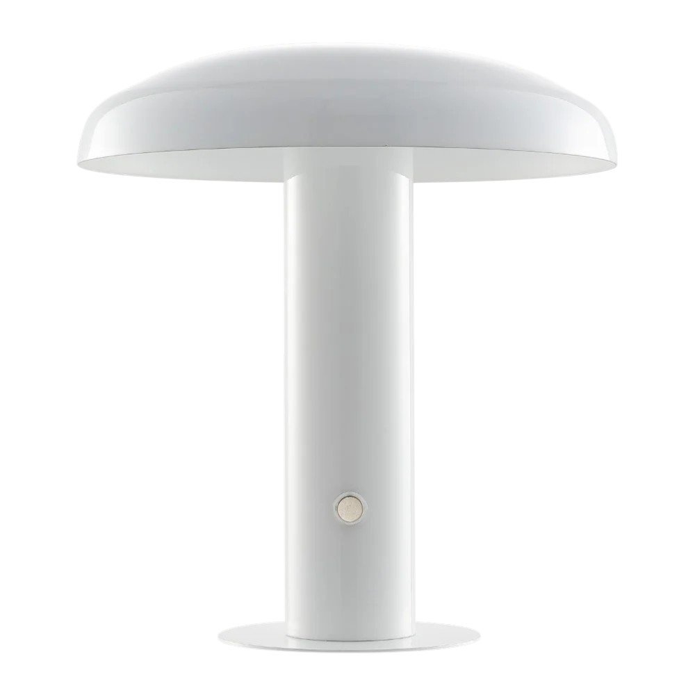 11" White Novelty USB Table Lamp With Globe Shade