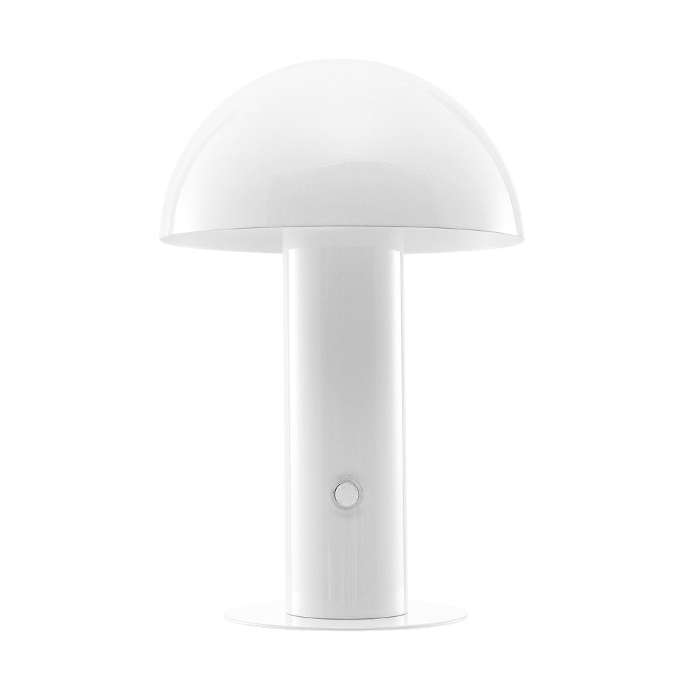 11" White Novelty USB Table Lamp With Globe Shade