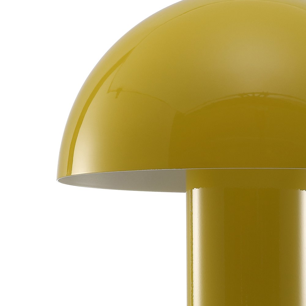11" Yellow Novelty USB Table Lamp With Globe Shade