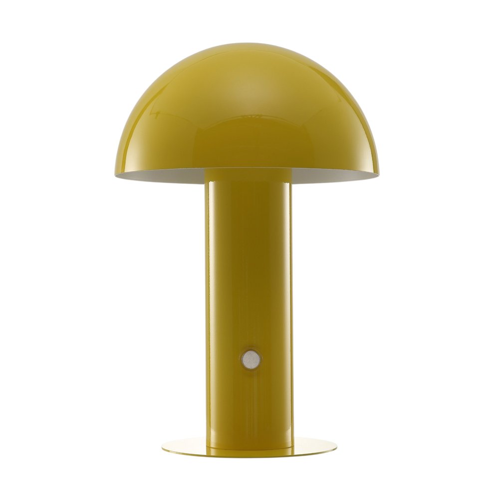 11" Yellow Novelty USB Table Lamp With Globe Shade