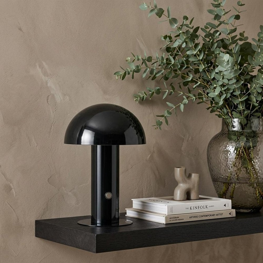 11" Forest Green Novelty USB Table Lamp With Globe Shade