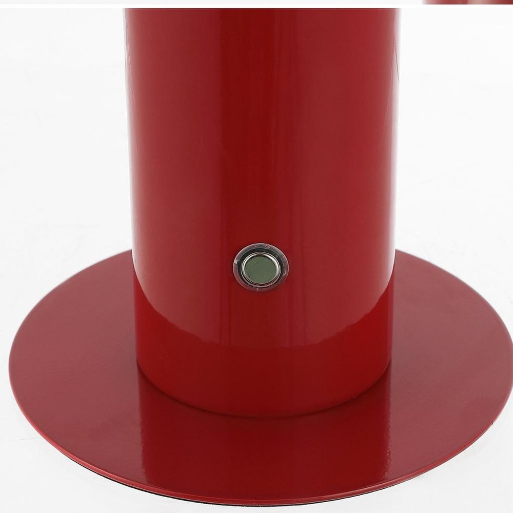 11" Red Novelty USB Table Lamp With Globe Shade