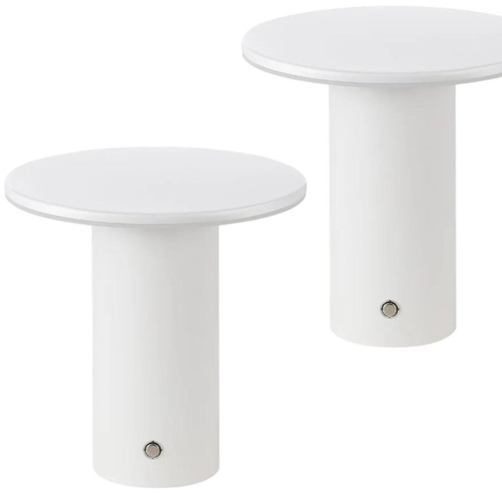 Set of Two 8" Clear USB Table Lamps