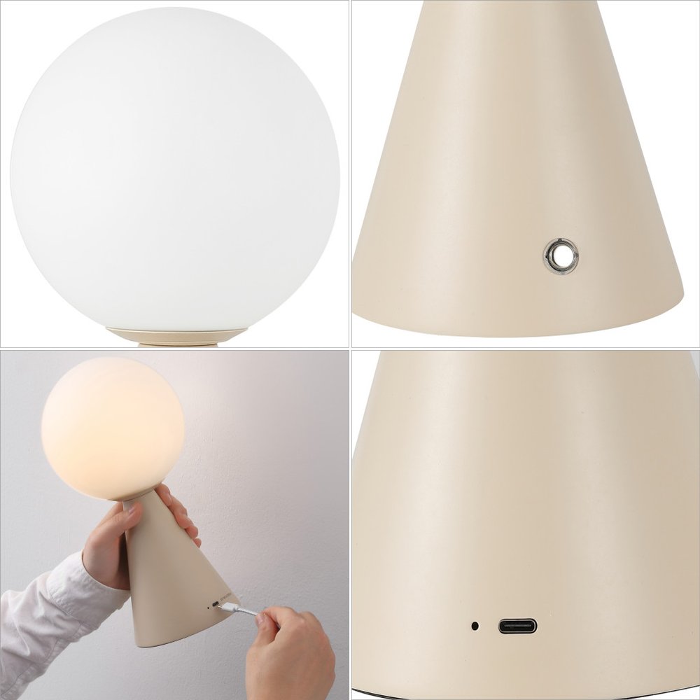 Set of Two 12" Clear Lighthouse USB Table Lamps
