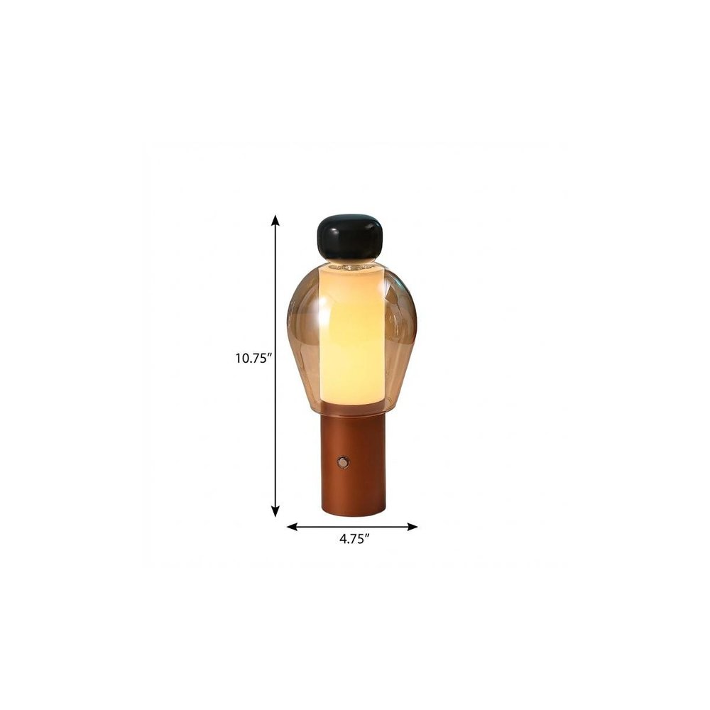 11" Copper USB Table Lamp