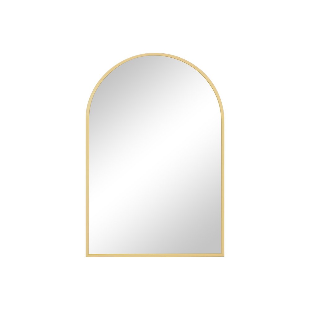 35" Gold Metal Arch Framed Accent Mirror