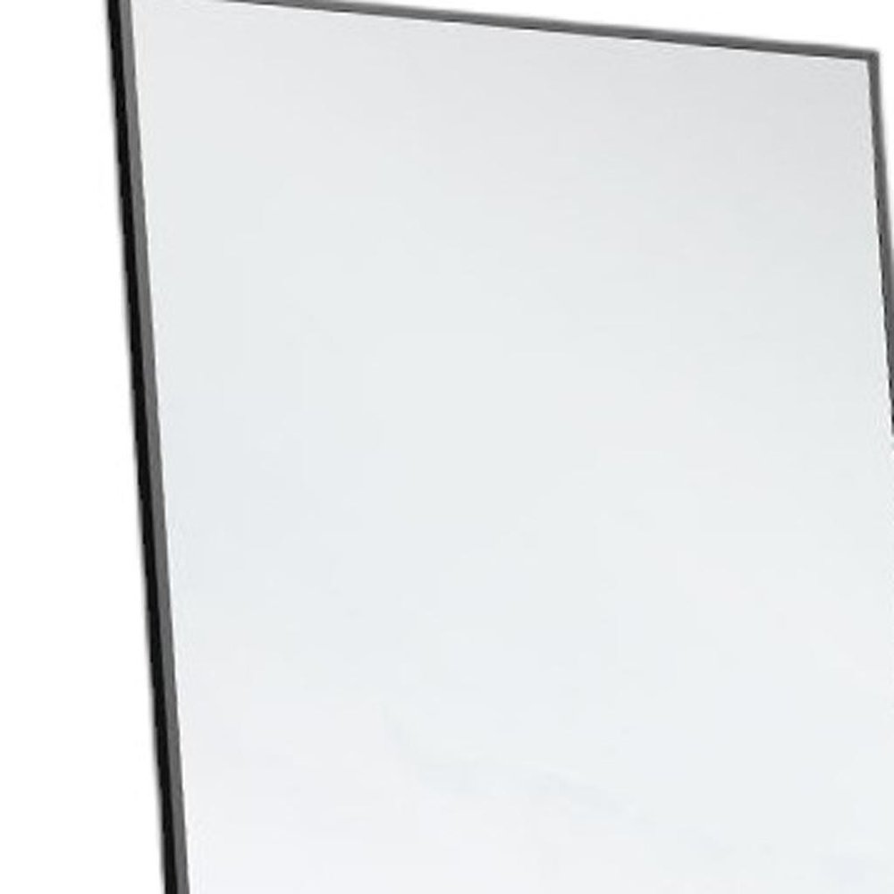 59" Black Metal Wall Mounted Leaning And Freestanding Framed Standing Mirror