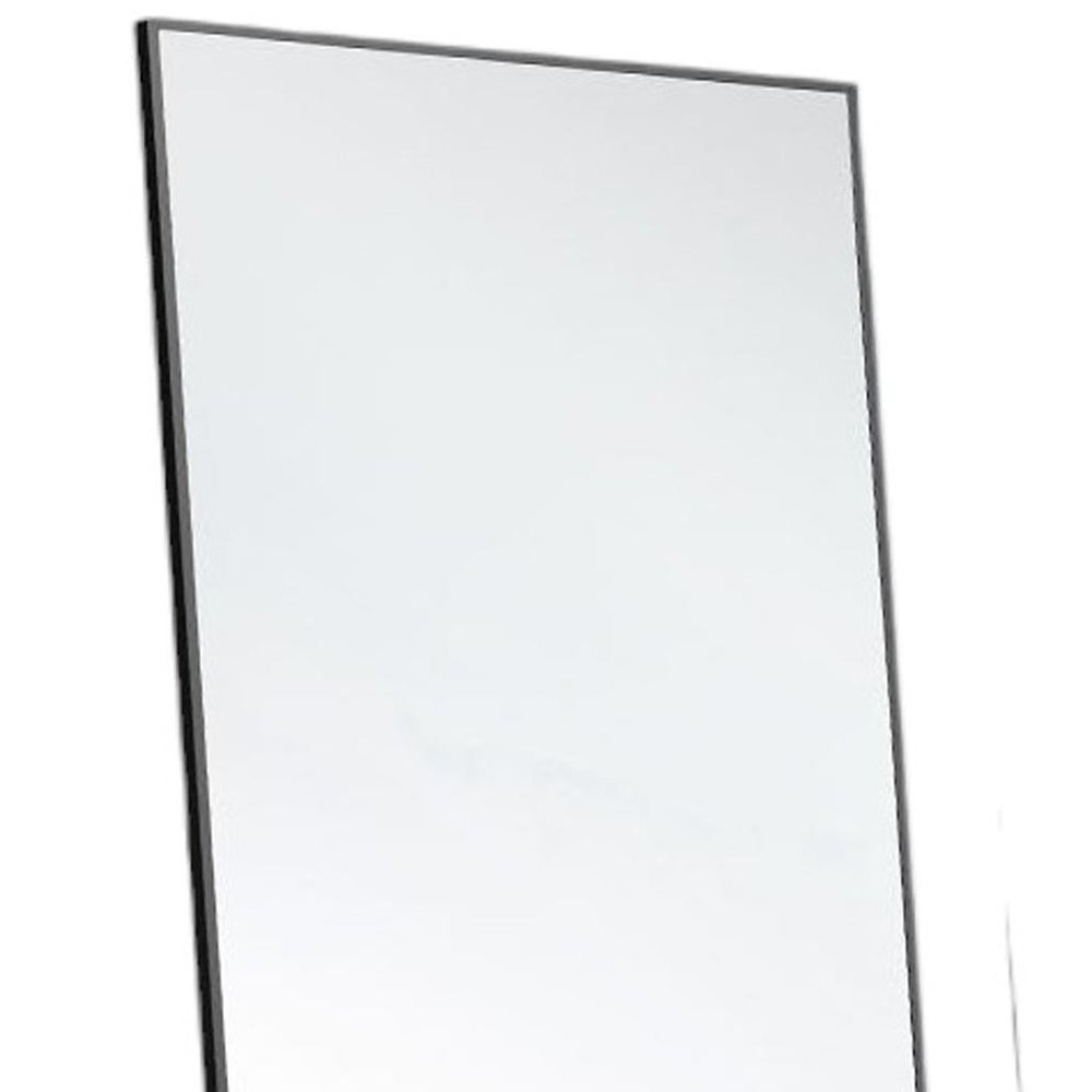59" Black Metal Wall Mounted Leaning And Freestanding Framed Standing Mirror