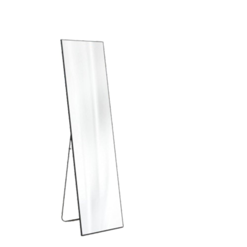 59" Black Metal Wall Mounted Leaning And Freestanding Framed Standing Mirror
