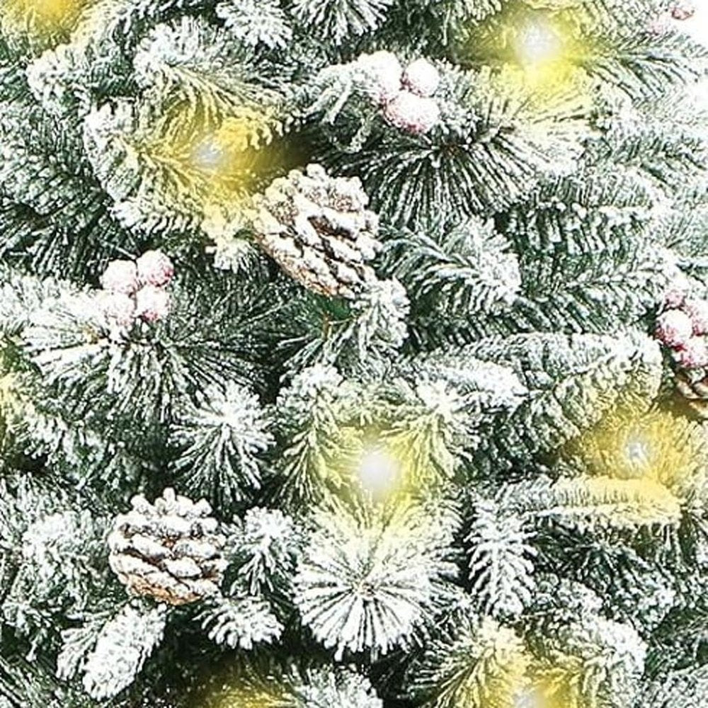 3' Full Flocked Pine Christmas Tree With Decorations