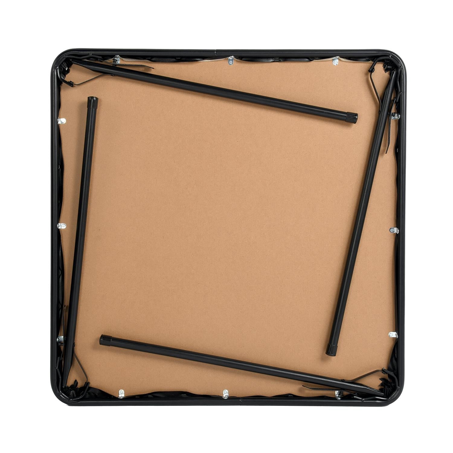 34" Black Wood and Iron Folding Square Card Table