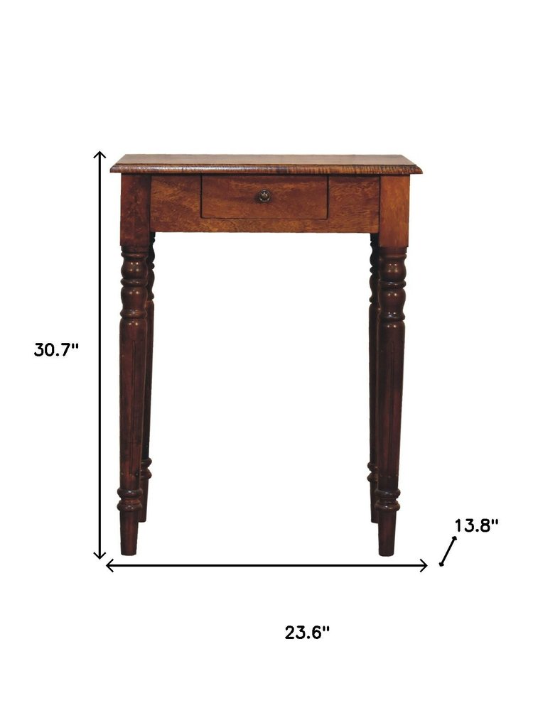 24" Brown Solid Wood Sideboard