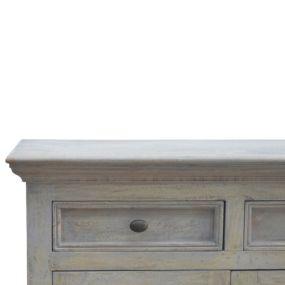 65" Brown Solid Wood Four Drawer Sideboard