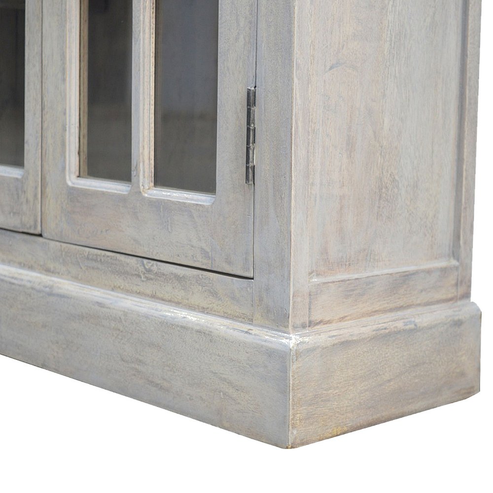 65" Brown Solid Wood Four Drawer Sideboard