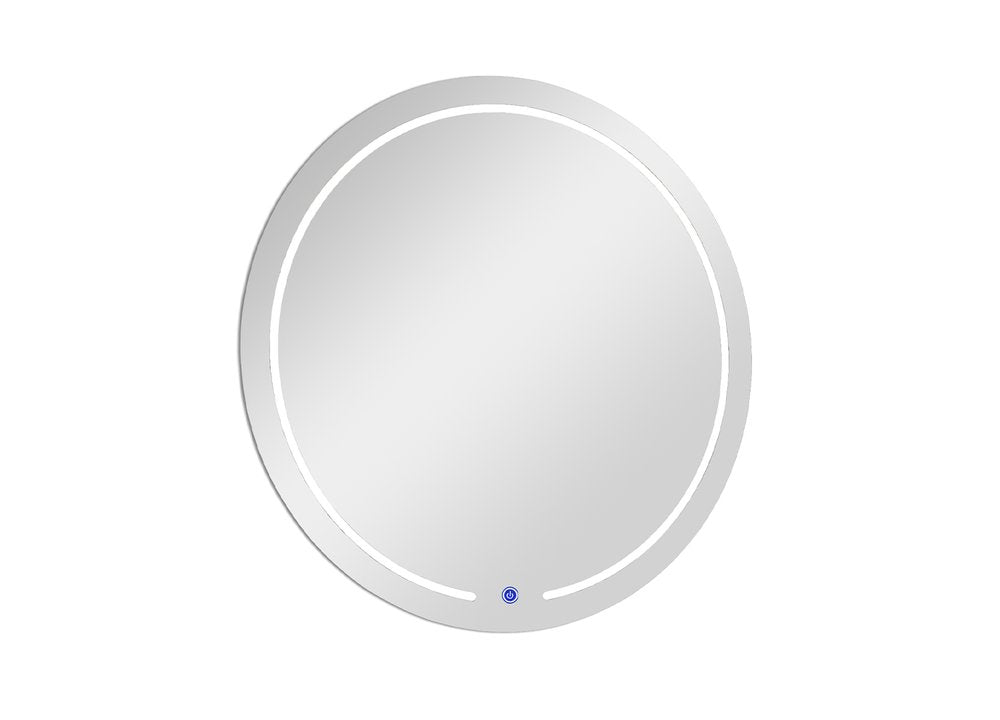 39" Clear Round Lighted Frameless Bathroom Vanity Mirror